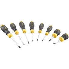 Stanley 8 Piece Cushion Grip Phillips and Slotted Screwdriver Set Stanley 8 Piece Cushion Grip Phillips and Slotted Screwdriver Set
