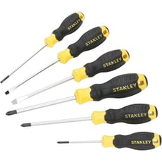Stanley 6 Piece Cushion Grip Slotted and Phillips Screwdriver Set