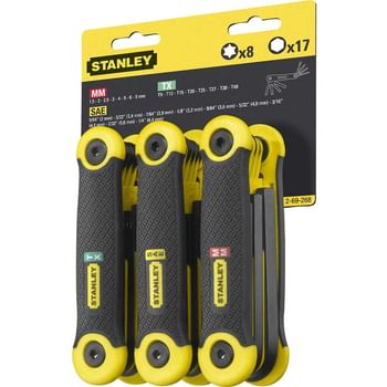 Stanley 25 Piece Folding Torx Hexagon Allen Key Set