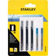 Stanley 5 Piece U Shank Jigsaw Blade Set for Wood and Metal Stanley 5 Piece U Shank Jigsaw Blade Set for Wood and Metal
