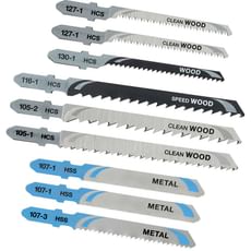 Stanley 10 Piece T Shank Jigsaw Blade Set for Wood and Metal Stanley 10 Piece T Shank Jigsaw Blade Set for Wood and Metal
