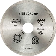 Stanley FatMax Continuous Rim Diamond Cutting Disc for Tiles Stanley FatMax Continuous Rim Diamond Cutting Disc for Tiles