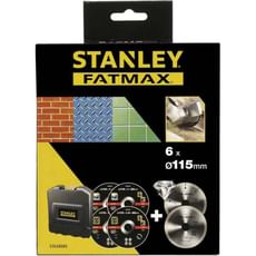 Stanley 6 Piece Multi Purpose 115mm Cutting Disc Set Stanley 6 Piece Multi Purpose 115mm Cutting Disc Set