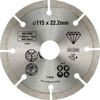 Stanley FatMax Diamond Cutting Disc for Concrete and Brick