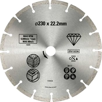 Stanley FatMax Diamond Cutting Disc for Concrete and Brick