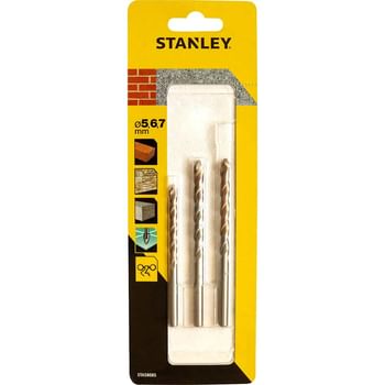 Stanley 3 Piece Masonry Drill Bit Set