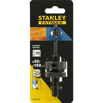 Stanley Arbor and Pilot Drill for 32mm - 152mm Bi Metal Hole Saws