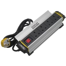 Stanley 4-Gang IP20 Powerboard with Clamp