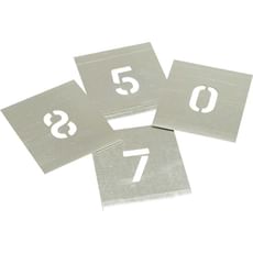 Stencils 8 Piece Zinc Number Stencil Set