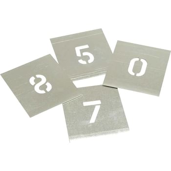 Stencils 8 Piece Zinc Number Stencil Set