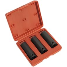 Sealey 3 Piece 1/2" Drive Deep Hexagon WallDrive Impact Socket Set