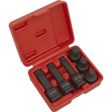Sealey 6 Piece 1/2" Drive Impact Spline Socket Set