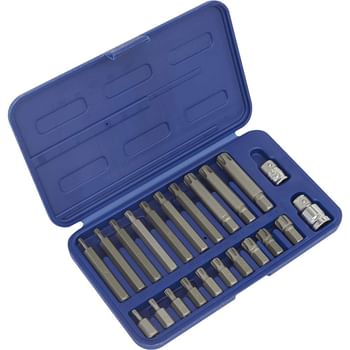 Sealey 22 Piece 3/8" and 1/2" Drive Ribe Socket Bit Set