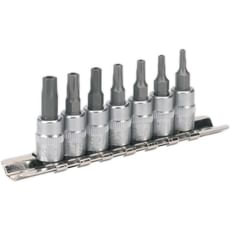 Sealey 7 Piece 1/4" Drive Security Torx Socket Bit Set