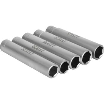 Sealey 5 Piece 3/8" Drive Extra Deep Hexagon Socket Set