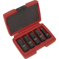 Sealey 5 Piece 1/2" Drive Double Ended Deep Impact Socket Set Sealey 5 Piece 1/2" Drive Double Ended Deep Impact Socket Set