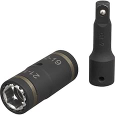 Sealey 2 Piece 1/2" Drive 4 in 1 Impact Socket and Extension Bar Set