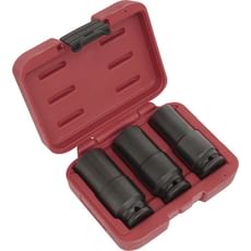 Sealey 3 Piece 1/2" Drive Weighted Impact Socket Set