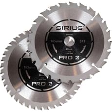Sirius PRO2 2 Piece 165mm Cordless Circular Saw Blade Set Sirius PRO2 2 Piece 165mm Cordless Circular Saw Blade Set
