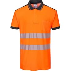 Portwest PW3 Hi Vis Cotton Comfort Polo Short Sleeve Shirt