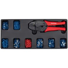 Sealey Ratchet Crimper and Insulated Terminal Assortment in Module Tray