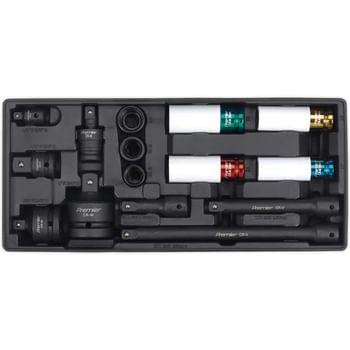 Sealey 15 Piece 1/2" Drive Impact Socket and Adaptor Set in Module Tray