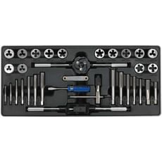 Sealey 33 Piece Tap and Die Set Metric, UNF and BSP in Module Tray