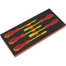 Sealey 5 Piece VDE Insulated Nut Driver Set in Module Tray