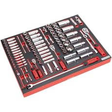 Sealey 91 Piece Combination Drive Socket Set Metric in Module Tray