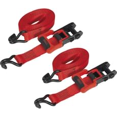 Sealey J Hook Ratchet Tie Down Polyester Webbing Straps