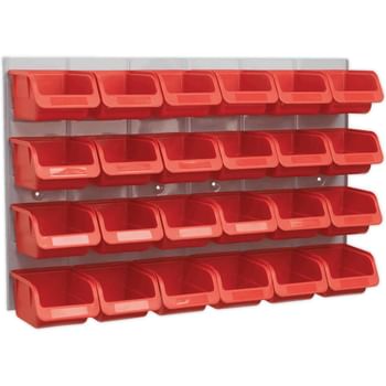 Sealey 24 Piece Storage Bin and Wall Panel Set