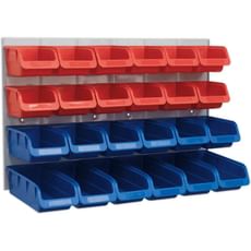 Sealey 24 Piece Plastic Storage Bin Set and Panel Combination