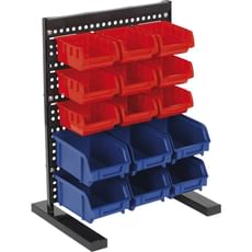 Sealey Freestanding Bench Rack and 15 Storage Bins