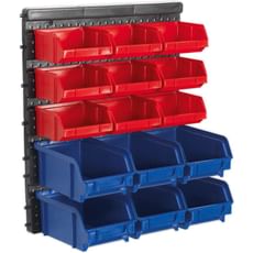 Sealey Wall Mount Bin Storage System and 15 Bins