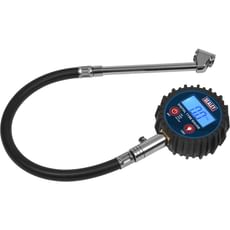 Sealey Twin Push On Connector Digital Tyre Pressure Gauge