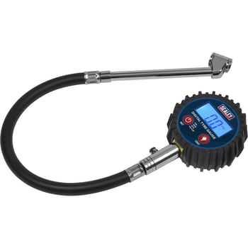 Sealey Twin Push On Connector Digital Tyre Pressure Gauge
