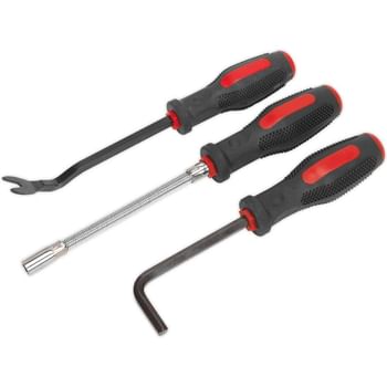 Sealey 3 Piece Trim, Brake and Hose Clip Tool Set