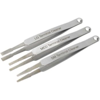 Sealey 3 Piece Diamond Grip Terminal Cleaner Set