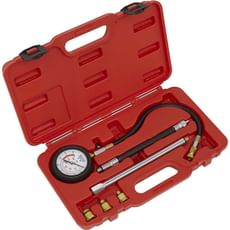 Sealey VSE300D 6 Piece Petrol Engine Compression Tester Deluxe Kit