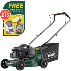 Webb Classic WER16DV130 Petrol Poly Deck Rotary Lawnmower 390mm