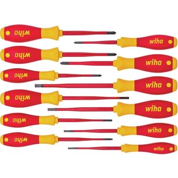 Wiha Softfinish Slimfix 12 Piece VDE Insulated Screwdriver Set