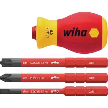 Wiha 4 Piece VDE Softfinish Slimvario Stubby Screwdriver Set Price Comparisons | Compare The Build
