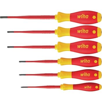 Wiha Softfinish Slimfix 6 Piece VDE Insulated Torx Screwdriver Set