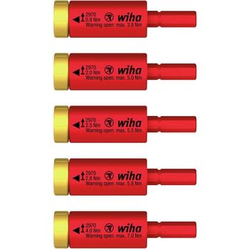 Wiha Electric 5 Piece EasyTorque Adapter Set for SlimVario Series