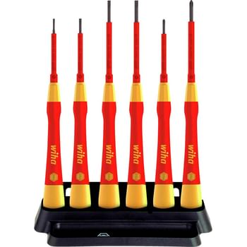 Wiha Picofinish 7 Piece Slotted and Phillips Precision VDE Screwdriver Set
