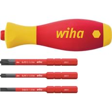 Wiha 4 Piece VDE Softfinish SlimVario Screwdriver Set Wiha 4 Piece VDE Softfinish SlimVario Screwdriver Set