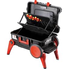 Wiha XXL III Electrians Rolling Tool Case and 10 Piece Screwdriver Set