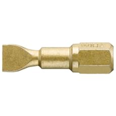 Wiha Gold Slotted Screwdriver Bits 