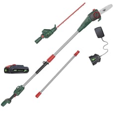Webb WEV20PSHT 20v Cordless Long Reach Hedge Trimmer 500mm and Pruner Attachment
