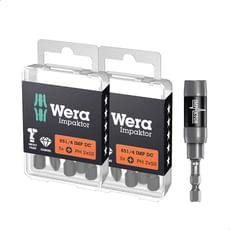 Wera 11 Piece 851/4 Impaktor Phillips Screwdriver Bit Set 